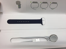 Load image into Gallery viewer, Apple Watch Series 1 38mm Gold Aluminum Case Midnight Blue Sport Band MQ102LL/A