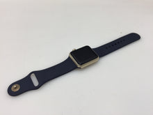Load image into Gallery viewer, Apple Watch Series 1 38mm Gold Aluminum Case Midnight Blue Sport Band MQ102LL/A