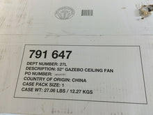 Load image into Gallery viewer, Hampton Bay YG188-NI Gazebo II 52" Natural Iron Ceiling Fan 791647