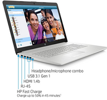 Load image into Gallery viewer, Laptop HP 17-BY4063ST 17.3" HD Intel i3-1115G4 8GB 1TB + 128GB SSD DVD Win10