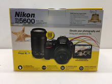 Load image into Gallery viewer, Nikon D5600 24MP DSLR Bundle with 18-55mm VR, 70-300mm Lens, Camera Bag