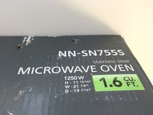 Load image into Gallery viewer, Panasonic NN-SN755S 1.6 Cu Ft 1250W 15" Stainless Steel Black Microwave