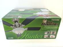 Load image into Gallery viewer, Hunter 52081 Caraway 44 in. Indoor Brushed Nickel Ceiling Fan with Light