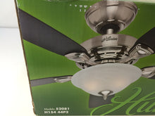 Load image into Gallery viewer, Hunter 52081 Caraway 44 in. Indoor Brushed Nickel Ceiling Fan with Light