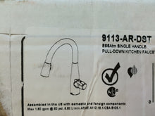 Load image into Gallery viewer, Delta 9113-AR-DST Essa 1-Handle Pull-Down Kitchen Faucet Arctic Stainless