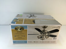 Load image into Gallery viewer, Hampton Bay San Marino 36 in. Brushed Steel Ceiling Fan 666834