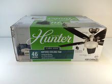 Load image into Gallery viewer, Hunter 59177 Antero 46" Indoor Brushed Nickel Ceiling Fan w/ Light 1001249420