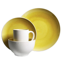 Load image into Gallery viewer, GIBSON elite 98597361M Serenity 16-Piece Amber Dinnerware Set - Yellow