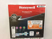 Load image into Gallery viewer, Honeywell 10" x 20" x 1" Elite Allergen Pleated FPR 10 Air Filter (8-pack)