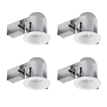 Load image into Gallery viewer, Globe Electric 91014 5" White IC Rated Round Recessed Lighting Kit (4-Pack)