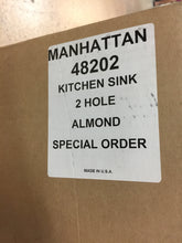 Load image into Gallery viewer, Thermocast 48202 Manhattan Drop-In Acrylic 33" 2Hole 1Bowl Kitchen Sink Almond