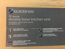 Load image into Gallery viewer, Glacier Bay Drop-In Stainless Steel 33" 4-Hole Double Bowl Kitchen Sink 755732