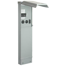 Load image into Gallery viewer, GE RV Pad Mount Pedestal, 50 Amp, 30 Amp RV Receptacles, 20 Amp GFCI Receptacle