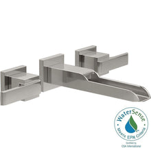 Load image into Gallery viewer, Delta T3568LF-SSWL Ara 8" Widespread Open Channel Spout Bath Faucet, Stainless