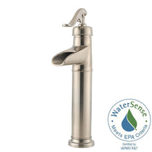 Load image into Gallery viewer, Pfister LG40-YP0K Ashfield 1-Hole 1-Handle Vessel Bath Faucet, Brushed Nickel