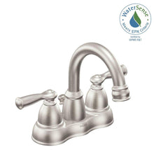 Load image into Gallery viewer, MOEN WS84913SRN Banbury 4" Centerset 2-Handle Bath Faucet, Brushed Nickel