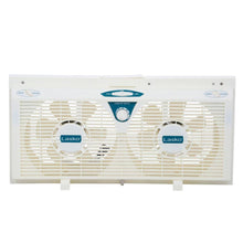 Load image into Gallery viewer, Lasko 2138 8 in. Electrically Reversible Twin Window Fan with Thermostat