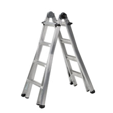 Load image into Gallery viewer, Cosco 20127T1ASE 17 ft Aluminum Telescoping Multi-Position Type 1A Ladder