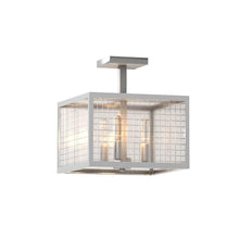 Load image into Gallery viewer, Home Decorators Collection 16791 3-Light Brushed Nickel Semi-Flush Mount Light