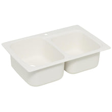Load image into Gallery viewer, Swan KS03322DB.010 33" x 22" 1-Hole Double Bowl Kitchen Sink in White