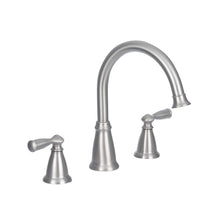 Load image into Gallery viewer, MOEN 86924SRN Banbury Deck-Mount High Arc Roman Tub Faucet Brushed Nickel