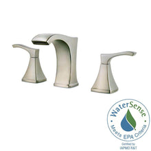 Load image into Gallery viewer, Pfister Venturi 8" Widespread 2-Handle Bathroom Faucet Brush Nickel LF-049-VNKK