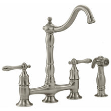 Load image into Gallery viewer, Glacier Bay 852N-05504 Lyndhurst Bridge Sprayer Kitchen Faucet Brushed Nickel