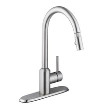 Load image into Gallery viewer, Schon 67706-0008D2 Axel 1-Handle Sprayer Kitchen Faucet Stainless Steel