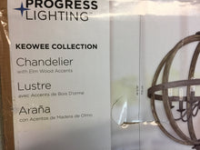 Load image into Gallery viewer, Progress Lighting P400129-148 Keowee 24.13" 6-Light Artisan Iron Orb Chandelier