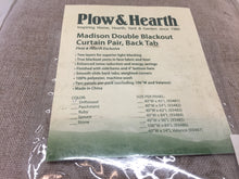 Load image into Gallery viewer, Plow & Hearth Madison Double-Blackout Back-Tab Patio Panel, 106" x 84" Driftwood