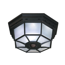 Load image into Gallery viewer, Heath Zenith HZ-4300-BK 4-Light Black Motion Activated Octagonal Ceiling Light