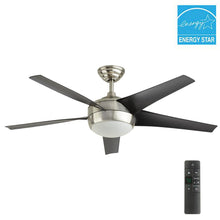 Load image into Gallery viewer, Home Decorators 99963 Windward IV 52" Ceiling Fan Brushed Nickel 458301