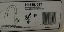 Load image into Gallery viewer, Delta 9113-BL-DST Essa 1-Handle Pull-Down Sprayer Kitchen Faucet Matte Black