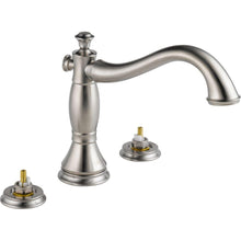 Load image into Gallery viewer, Delta T2797-SSLHP Cassidy Deck-Mount Roman Tub Faucet Trim Kit Only, Stainless