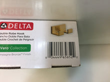 Load image into Gallery viewer, Delta 77736-CZ Vero Double Towel Hook in Champagne Bronze