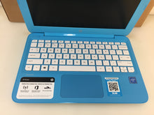 Load image into Gallery viewer, HP Stream 11-y010nr laptop11.6" Intel Celeron N3060 1.6GHz 4GB 32GB Win10 Blue