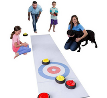 Load image into Gallery viewer, HearthSong Curling Zone Indoor Family Game Battery-Operated with Mat 733183