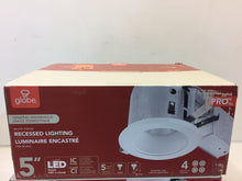Load image into Gallery viewer, Globe Electric 91014 5" White IC Rated Round Recessed Lighting Kit (4-Pack)