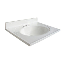 Load image into Gallery viewer, Glacier Bay Newport 25" AB Engineered Composite Vanity Top Basin White N25GB-W