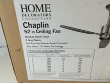 Load image into Gallery viewer, Home Decorators AM443-BN Chaplin 52" Indoor Brushed Nickel Ceiling Fan 731142