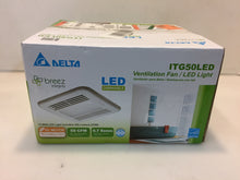 Load image into Gallery viewer, Delta Breez ITG50LED Integrity 50 CFM Ceiling Bathroom Exhaust Fan LED Light