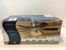 Load image into Gallery viewer, Harbor Breeze 40689 Centreville 42" Brushed Nickel Flush Mount Ceiling Fan
