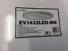 Load image into Gallery viewer, EnviroLite EV1432LED-BN 32" Brushed Nickel/White Low Profile Ceiling Flushmount