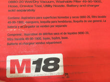 Load image into Gallery viewer, Milwaukee 0880-20 M18 18-Volt Lithium-Ion Cordless Wet/Dry Vacuum, Tool-Only