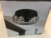 Load image into Gallery viewer, allen+roth B10043 Yordan 15" Aged Bronze Standard Flush Mount Light 806021