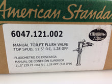 Load image into Gallery viewer, American Standard 6047.121.002 1.28GPF Manual FloWise Flush Valve 1.5" Chrome