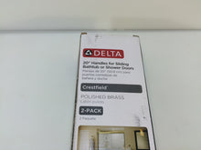 Load image into Gallery viewer, Delta SDBR003-PB-R Crestfield 20" Handles for Sliding Shower Bathtub Door Brass