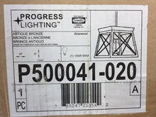 Load image into Gallery viewer, Progress Lighting Briarwood 10 in. 1-Light Antique Bronze Pendant P500041-020