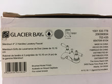 Load image into Gallery viewer, Glacier Bay 65470W-6104 Mandouri 4" Centerset LowArc Bath Faucet Brushed Nickel
