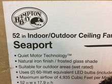 Load image into Gallery viewer, Hampton Bay AL634-NI Seaport 52" LED Natural Iron Ceiling Fan 1002498552